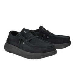 Wendy Comf Suede - Black -Hey Dude Store 42641 001 WENDY X SUEDE BLACK RIGHT PAIR conversion1