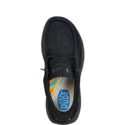 Wendy Comf Suede - Black -Hey Dude Store 42641 001 WENDY X SUEDE BLACK RIGHT TOP conversion1