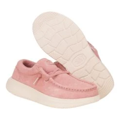 Wendy Comf Suede - Rose Pink/Whisper Pink -Hey Dude Store 42641 79A WENDYCOMFSUEDE ROSEPINK WHISPERPINK PAIR BOTTOM
