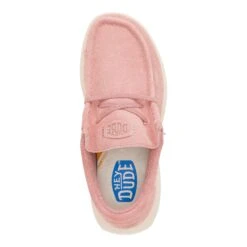 Wendy Comf Suede - Rose Pink/Whisper Pink -Hey Dude Store 42641 79A WENDYCOMFSUEDE ROSEPINK WHISPERPINK TOP