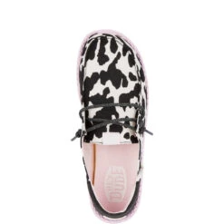 Wendy Funk Cow - Black/Pink -Hey Dude Store 42691 090 WENDY FUNK COW BLACK PINK LEFT TOP conversion1