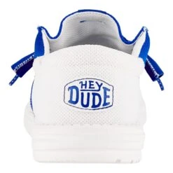 Men's Wally Tri Duke - Duke White/Blue -Hey Dude Store 42764 4A1 WALLY TRI COLLEGIATE DUKE LEFT BACK