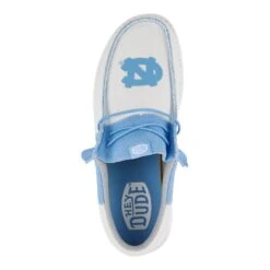 Men's Wally Tri UNC - UNC White/Blue -Hey Dude Store 42766 16S WALLY TRI COLLEGIATE UNIVERSITY OF NORTH CAROLINA LEFT TOP