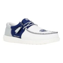 Men's Wally Tri Penn State - Penn State Navy/Grey -Hey Dude Store 43049 412 WALLYTRIPENNSTATE NAVYWHITE RIGHT 3QTR