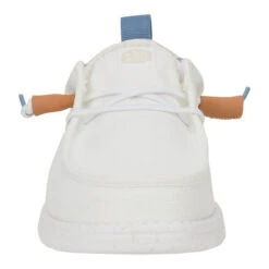 Wally Craft Linen - White/Stone Grey -Hey Dude Store 43086 1SO WALLYSUMMERLINEN WHITE STONEGREY FRONT conversion1