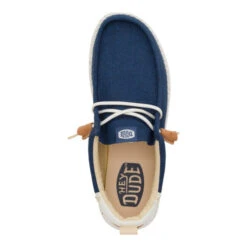 Wally Craft Linen - White/Sargasso Blue 17 Wally Craft Linen - White/Sargasso Blue -Hey Dude Store 43086 4UA WALLYSUMMERLINEN SARGASSOBLUE WHITE TOP conversion1