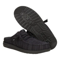 Wally Slip Stretch Sox - Black -Hey Dude Store 43103 001 WALLYSLIPSTRETCHSOX BLACK PAIR BOTTOM conversion1