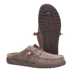 Wally Slip Stretch Sox - Deep Taupe/Chanterelle Tan -Hey Dude Store 43103 0PP WALLYSLIPSTRETCHSOX DEEP PAIR BOTTOM conversion1