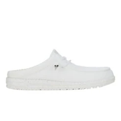 Wally Slip Stretch Sox - White -Hey Dude Store 43103 100 WALLYSLIPSTRETCHSOX WHITE RIGHT SIDE conversion1