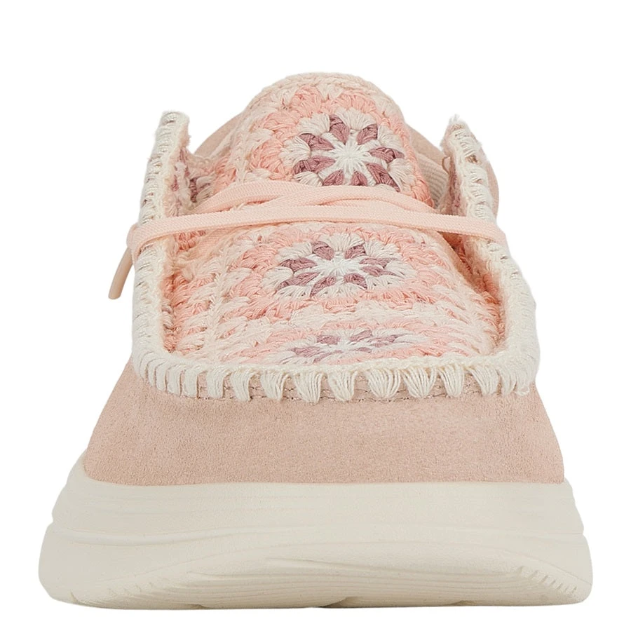 Wendy Comf Suede Crochet - Pale Pink/Multi 7 Wendy Comf Suede Crochet - Pale Pink/Multi - Image 5