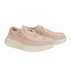 Wendy Comf Suede Crochet - Pale Pink/Multi 13 Wendy Comf Suede Crochet - Pale Pink/Multi -Hey Dude Store 43108 77S WENDYCOMFSUEDECOTTAGECROCHET PALEPINKMULTI PAIR