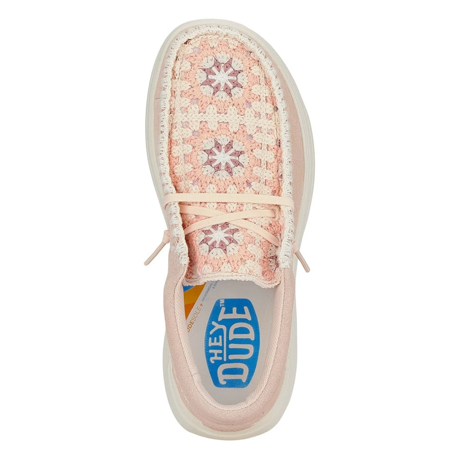 Wendy Comf Suede Crochet - Pale Pink/Multi 9 Wendy Comf Suede Crochet - Pale Pink/Multi - Image 7