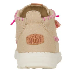 Wendy Mid Perf Canvas - Irish Cream -Hey Dude Store 43135 0NG WENDYMIDPERFCANVAS IRISHCREAM BACK conversion1