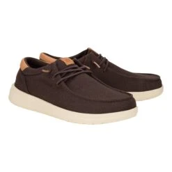 Paul Canvas - Brown/Wood Ash -Hey Dude Store 43151 2IX PAULCANVAS MOLEBROWN WOODASH PAIR