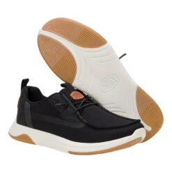 Wally Drift Mesh - Black/White -Hey Dude Store 43165 066 WALLYDRIFTMESH BLACKWHITE PAIR BOTTOM