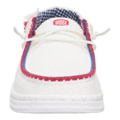 Wendy Espadrille Americana - White -Hey Dude Store 43181 100 WENDYESPADRILLEAMERICANA WHITE FRONT conversion1