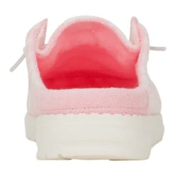 Wendy Slip Terry Stripe - Stripe Pink/White -Hey Dude Store 43186 690 WENDYSLIPTERRYSTRIPE PINK WHITE BACK conversion1