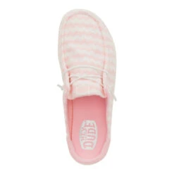 Wendy Slip Terry Stripe - Stripe Pink/White -Hey Dude Store 43186 690 WENDYSLIPTERRYSTRIPE PINK WHITE TOP conversion1