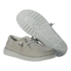 Wendy Funk Holiday Sparkle - Silver -Hey Dude Store 43350 040 WENDYFUNKSPARKLE SILVER PAIR BOTTOM conversion1