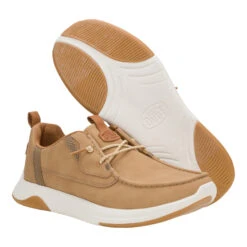 Wally Drift Classic - Sepia Tint/White -Hey Dude Store 43641 2JB WALLYDRIFTCLASSIC SEPIATINT WHITE PAIR BOTTOM conversion1