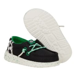 Wally Funk Toddler Sports - Black -Hey Dude Store 43689 001 WALLYFUNKTSPORTS BLACK PAIR BOTTOM