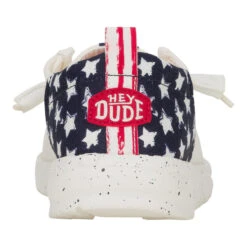 Wendy Funk Americana Stars - White/Navy Blazer 14 Wendy Funk Americana Stars - White/Navy Blazer -Hey Dude Store 43693 1TS WENDYFUNKAMERICANASTARS WHITE NAVYBLAZER BACK conversion1