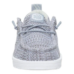 LilDude Slip On Core - Grey/White -Hey Dude Store 43719 01J LILDUDESLIPONCORE GREYWHITE FRONT conversion1