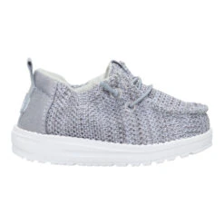 LilDude Slip On Core - Grey/White -Hey Dude Store 43719 01J LILDUDESLIPONCORE GREYWHITE RIGHT LATERAL conversion1