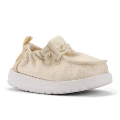 LilDude Infant Slip On Novelty - Champagne Glitter -Hey Dude Store 43722 9AC LilDudeSliponNovelty ChampagneGlitter Right 3 4