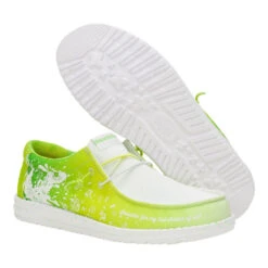 Wally Margaritaville 2 - White/Lime -Hey Dude Store 43723 13F WALLYMARGARITAVILLE2 WHITELIME PAIR BOTTOM