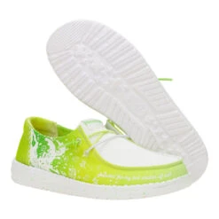 Wendy Margaritaville 2 - White/Lime -Hey Dude Store 43724 13F WENDYMARGARITAVILLE2 WHITELIME PAIR BOTTOM