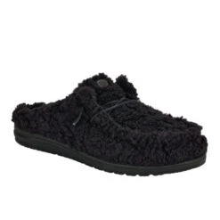 Wendy Slipper - Cozy Black/Black 20 Wendy Slipper - Cozy Black/Black -Hey Dude Store 44170 060 WENDY SLIPPER BLACK BLACK RIGHT 3 4 SIDE conversion1