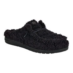 Wally Slipper - Cozy Black/Black -Hey Dude Store 44171 060 WALLY SLIPPER BLACK BLACK RIGHT 3 4 SIDE