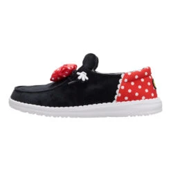 Disney Minnie Mouse Wendy - Minnie Black/Red -Hey Dude Store 44179 063 WENDYFUNKMINNIEMOUSE BLACKRED LEFT SIDE