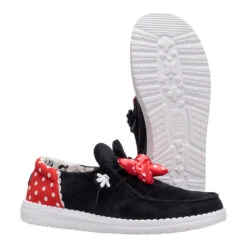 Disney Minnie Mouse Wendy - Minnie Black/Red -Hey Dude Store 44179 063 WENDYFUNKMINNIEMOUSE BLACKRED PAIR BOTTOM