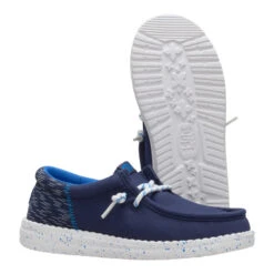 Wally Funk Youth Jersey Jacquard - Peacoat Blue/Multi -Hey Dude Store 44184 4WX WALLYFUNKYJERSEYJACQUARD PEACOATBLUEMULTI PAIR BOTTOM conversion1