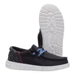 Wally Funk Youth Jersey Jacquard - Black/Multi -Hey Dude Store 44184 0C4 WALLYFUNKYJERSEYJACQUARD BLACKMULTI PAIR BOTTOM conversion1