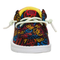 Wally Toddler Space Glow - Black/Red -Hey Dude Store 44196 063 WALLYTSPACEGLOW BLACKRED FRONT conversion1