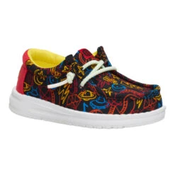 Wally Toddler Space Glow - Black/Red -Hey Dude Store 44196 063 WALLYTSPACEGLOW BLACKRED RIGHT SIDE conversion1