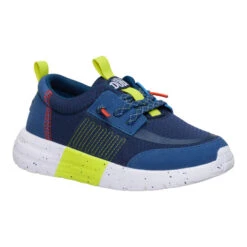 Sirocco Play Youth Sport Stripe - Navy/Lime -Hey Dude Store 44201 479 SIROCCOPLAYYSPORTSTRIPE NAVYLIME RIGHT SIDE conversion1