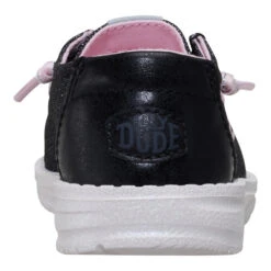 Wendy Toddler Shimmer Flower - Charcoal -Hey Dude Store 44207 025 WENDYTSHIMMERFLOWER CHARCOAL BACK conversion1