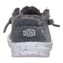 Wendy Toddler Wool Cozy - Charcoal -Hey Dude Store 44228 025 WENDYTWOOLCOZY CHARCOAL BACK conversion1