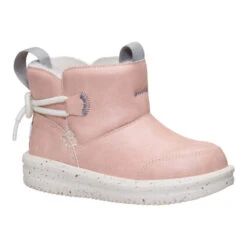 Camden Bow Boot Toddler Cozy - Sparkle Pink -Hey Dude Store 44233 6VG CAMDENBOWBOOTTCOZY SPARKLEPINK 3QTR conversion1