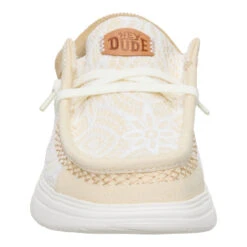 Wendy Comf Patchwork - Ivory/Tan -Hey Dude Store 44235 1OB WENDYCOMFPATCHWORK IVORYTAN FRONT conversion1