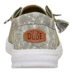 Wendy Funk Embroidered Floral - Olive -Hey Dude Store 44237 337 WENDYFUNKEMBROIDERED OLIVE BACK conversion1