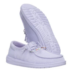 Wendy Funk Mesh Shoelry - Thistle Purple -Hey Dude Store 44242 5CH WENDYFUNKMESHSHOELRY THISTLEPURPLE PAIR BOTTOM conversion1
