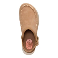 Delray Clog Suede - Tan -Hey Dude Store 44259 265 DELRAYCLOGSUEDE TAN TOP conversion1