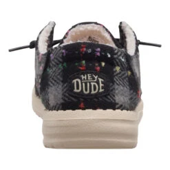 Wendy Confetti Plaid Cozy - Black/Multi -Hey Dude Store 44274 7AD WENDYCONFETTIPLAIDCOZY GREENMULTI BACK conversion1 80dc73d5 7082 4855 9701 b9e6508eb933