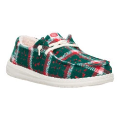 Wendy Confetti Plaid Cozy - Red/Green/Multi -Hey Dude Store 44274 7AD WENDYCONFETTIPLAIDCOZY REDGREENMULTI RIGHT SIDE conversion1