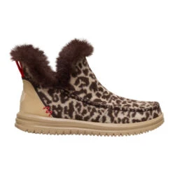 Camden Brushed Leopard Cozy - Leopard -Hey Dude Store 44279 90L CAMDENBRUSHEDLEOPARDCOZY LEOPARD RIGHT LATERAL conversion1